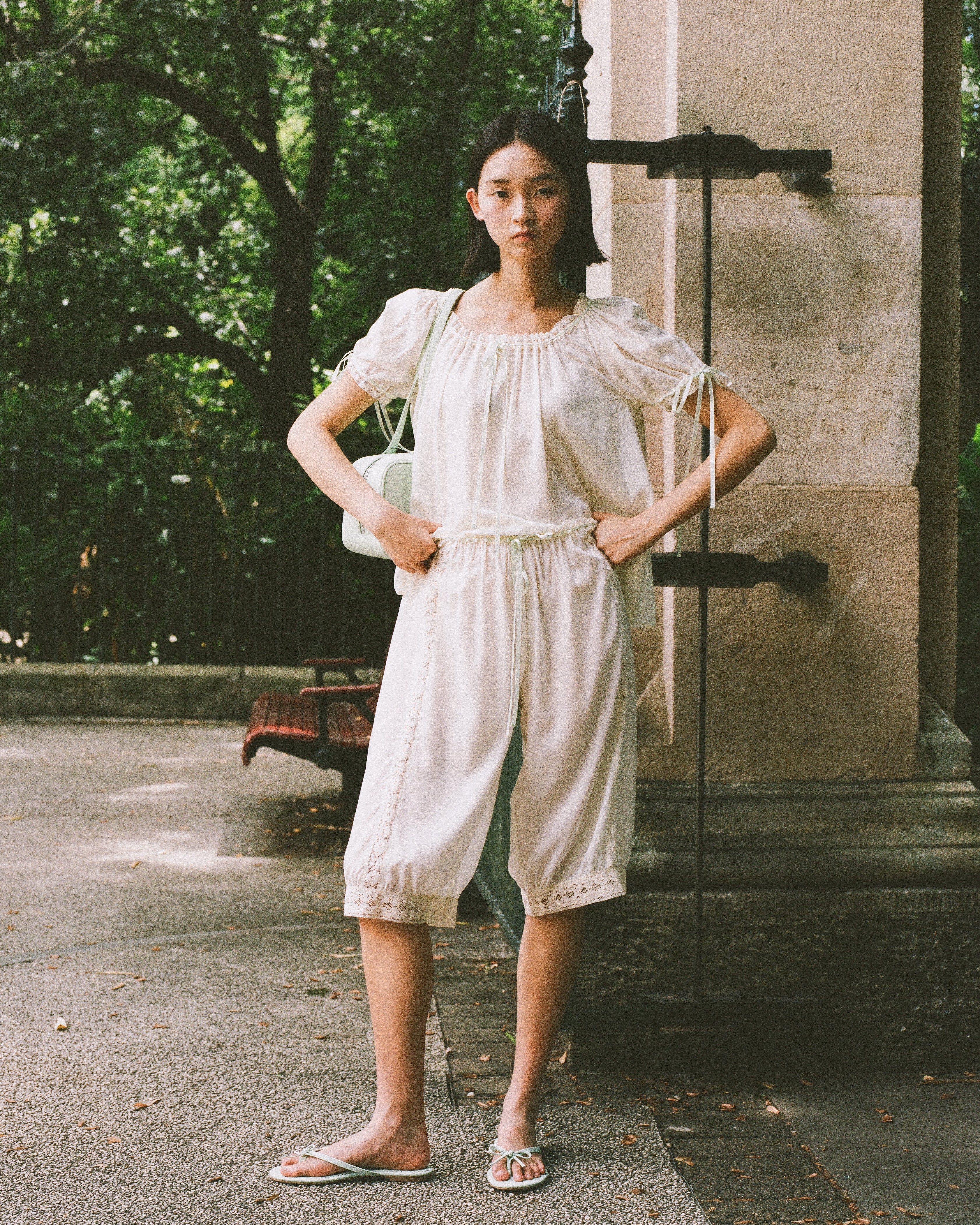 Aurelie Bloom Pants - Vintage White - Image 4