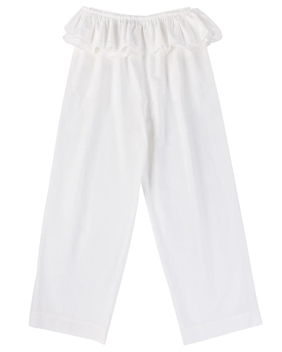 Detachable Ruffle Belt Pant - White - Image 10
