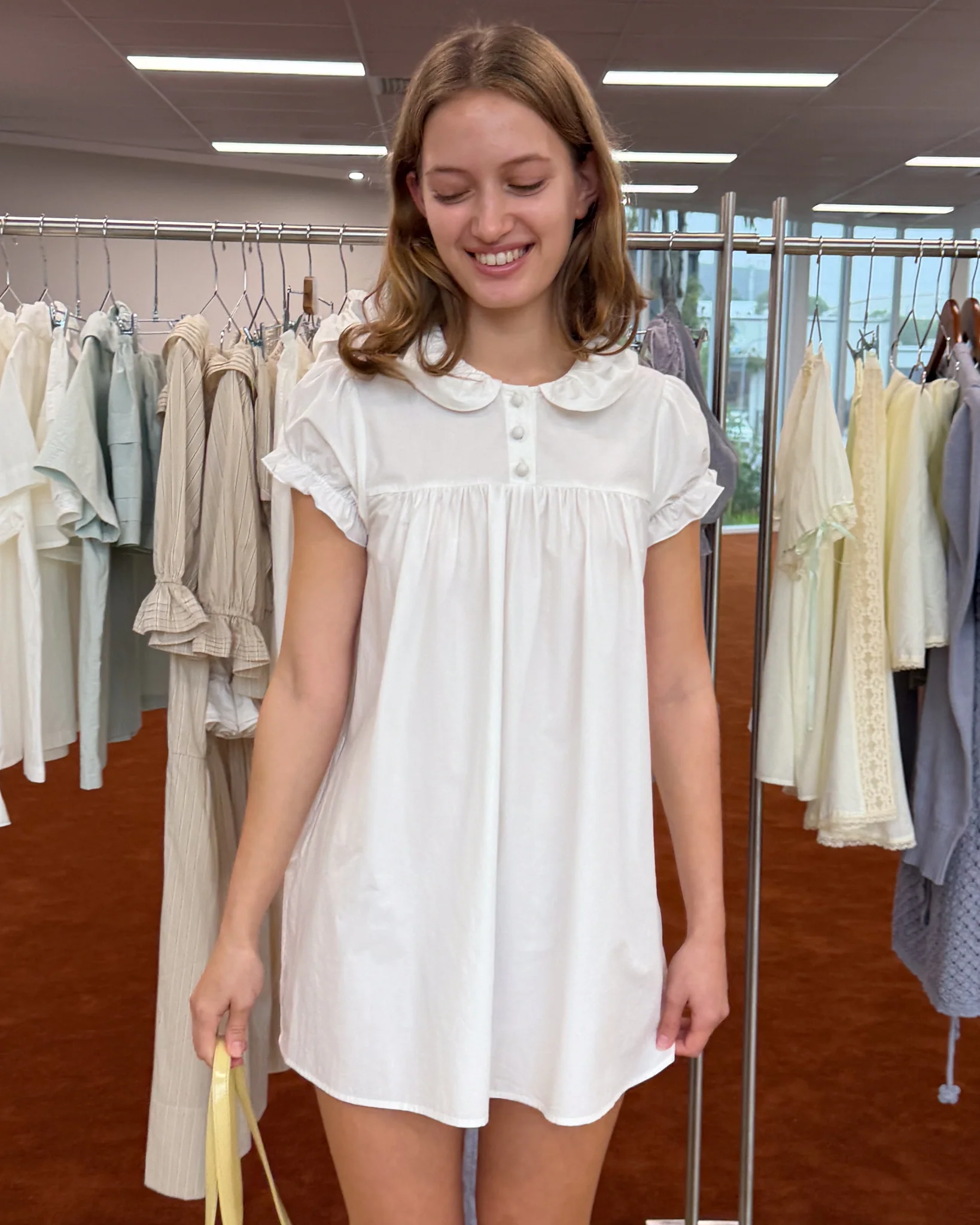 Esme Shift Dress - White - Image 5
