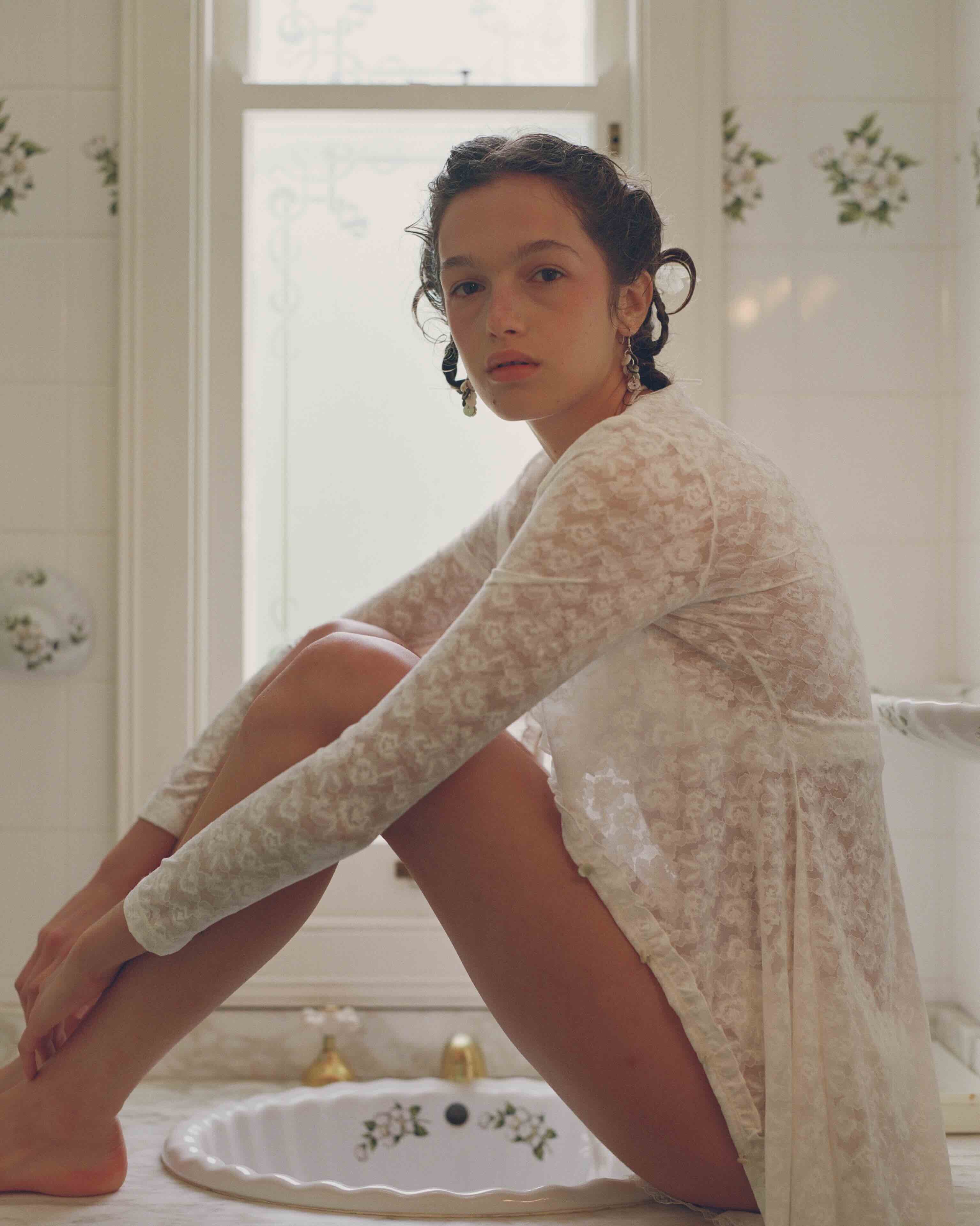 Lace Cover-Up - White - Image 2