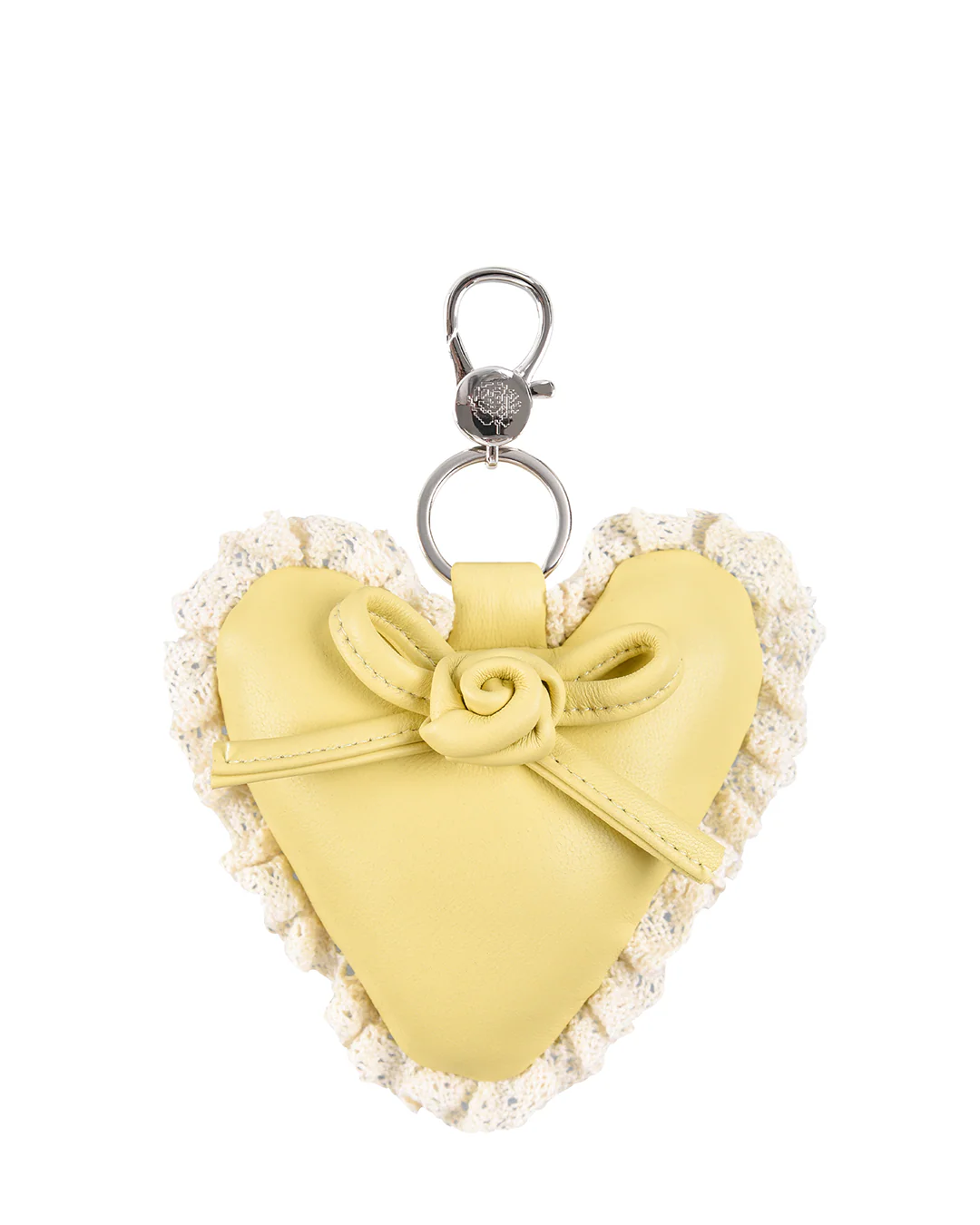 Rosette Heart Keychain - Marigold