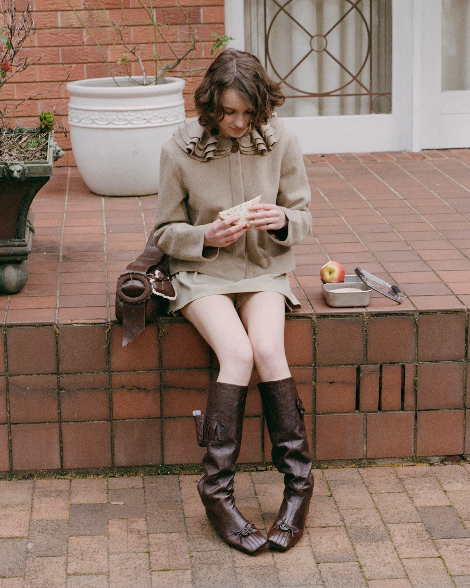 Rosette Pocket Boots - Saddle - Image 8