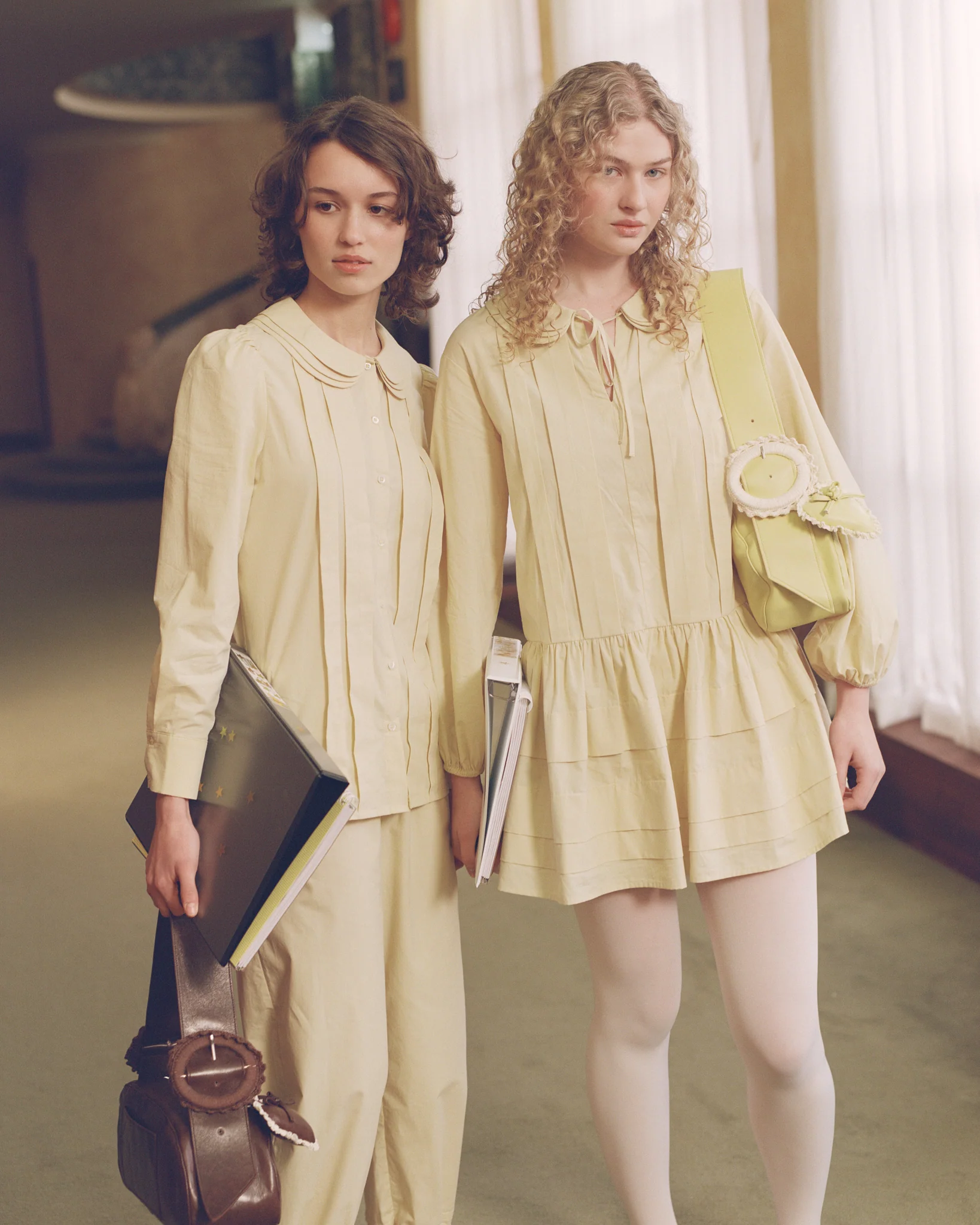 Tiered Collar School Shirt - Butternut - Image 6