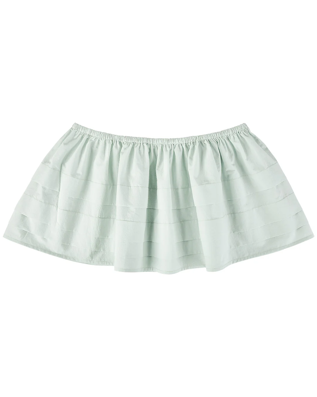 Tiered Pleat Mini Skirt - Mint