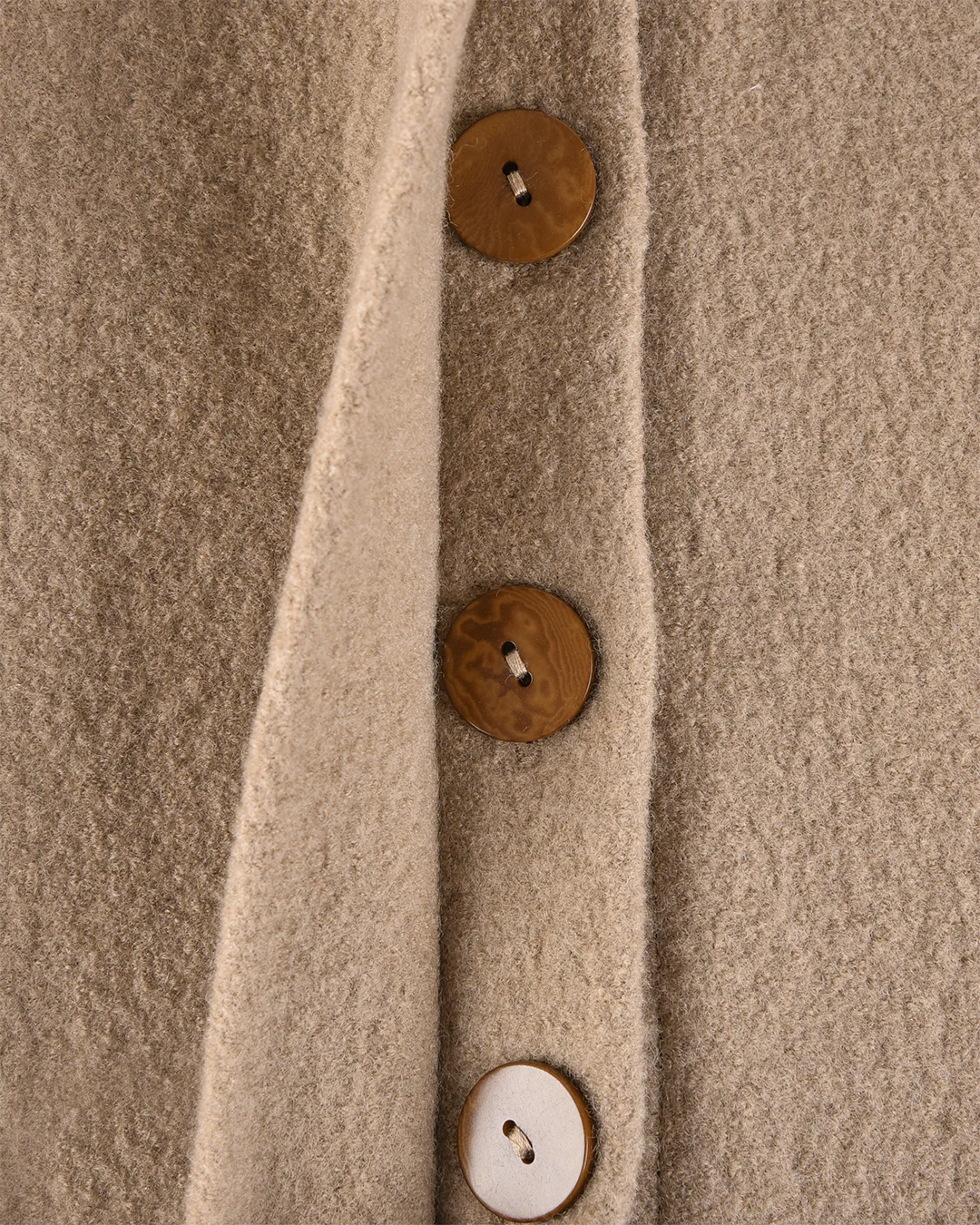 Wool Frill Neck Jacket - Fawn - Image 9